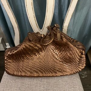 Cole Haan Brown Woven Shoulder Bag